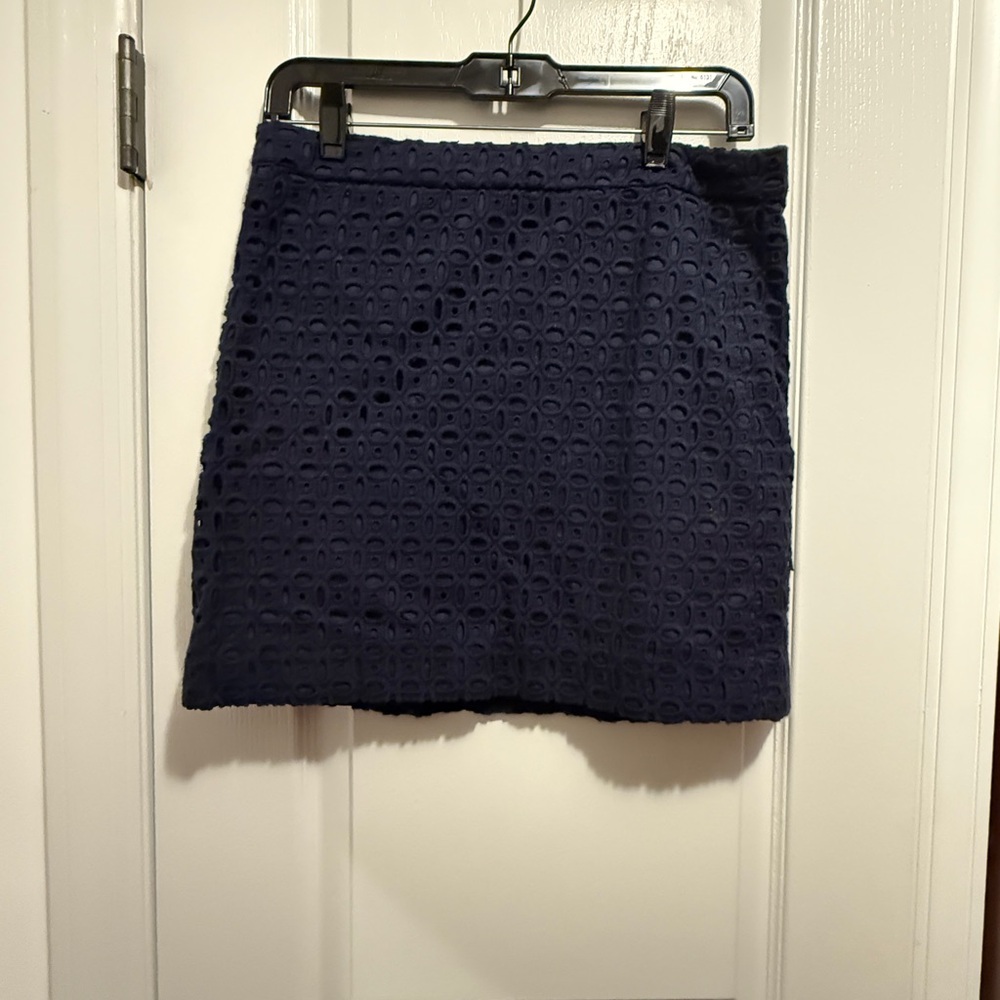 Navy Blue Eyelet Women's Skirt